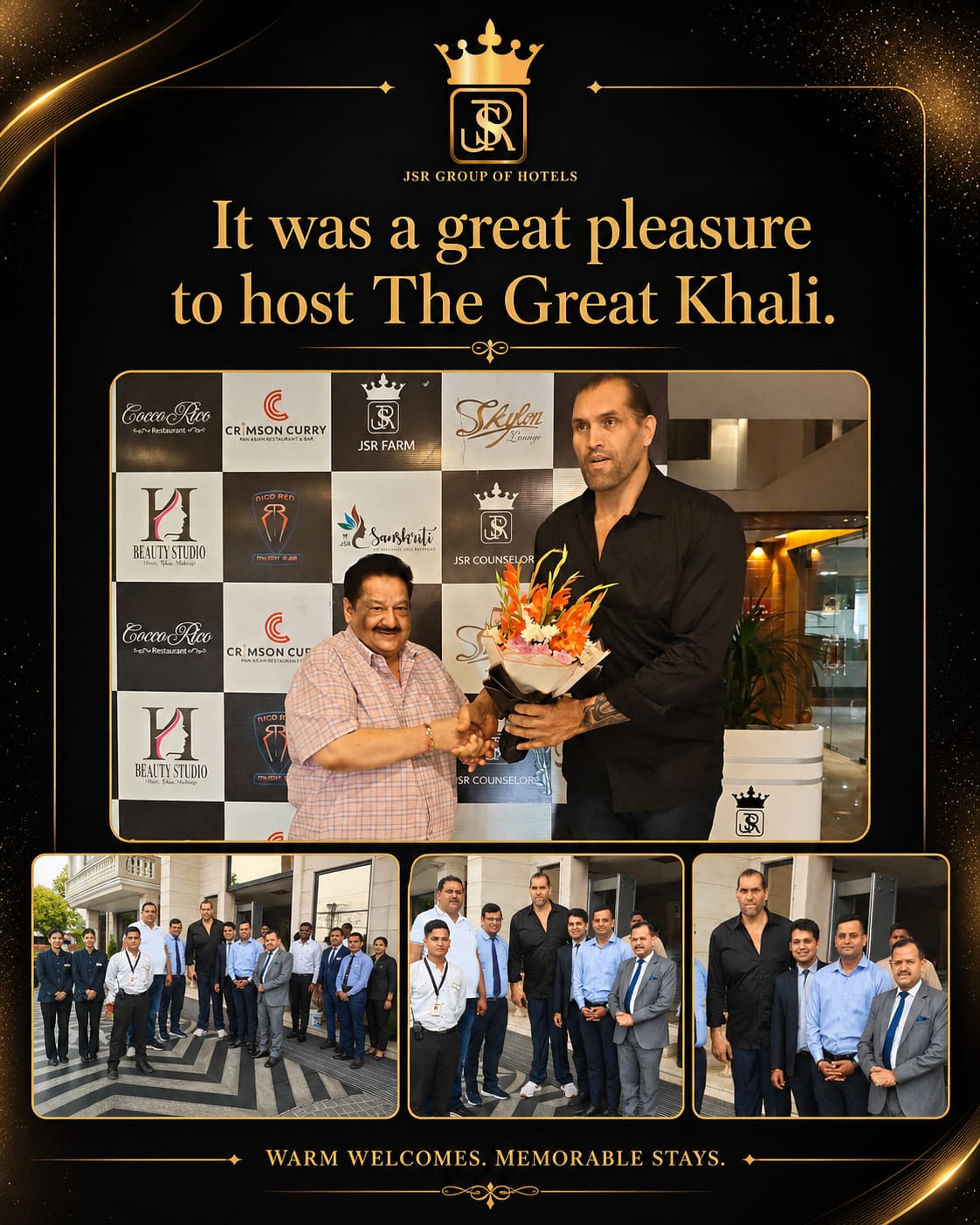 Great Khali’s experience with JSR Group of Hotels